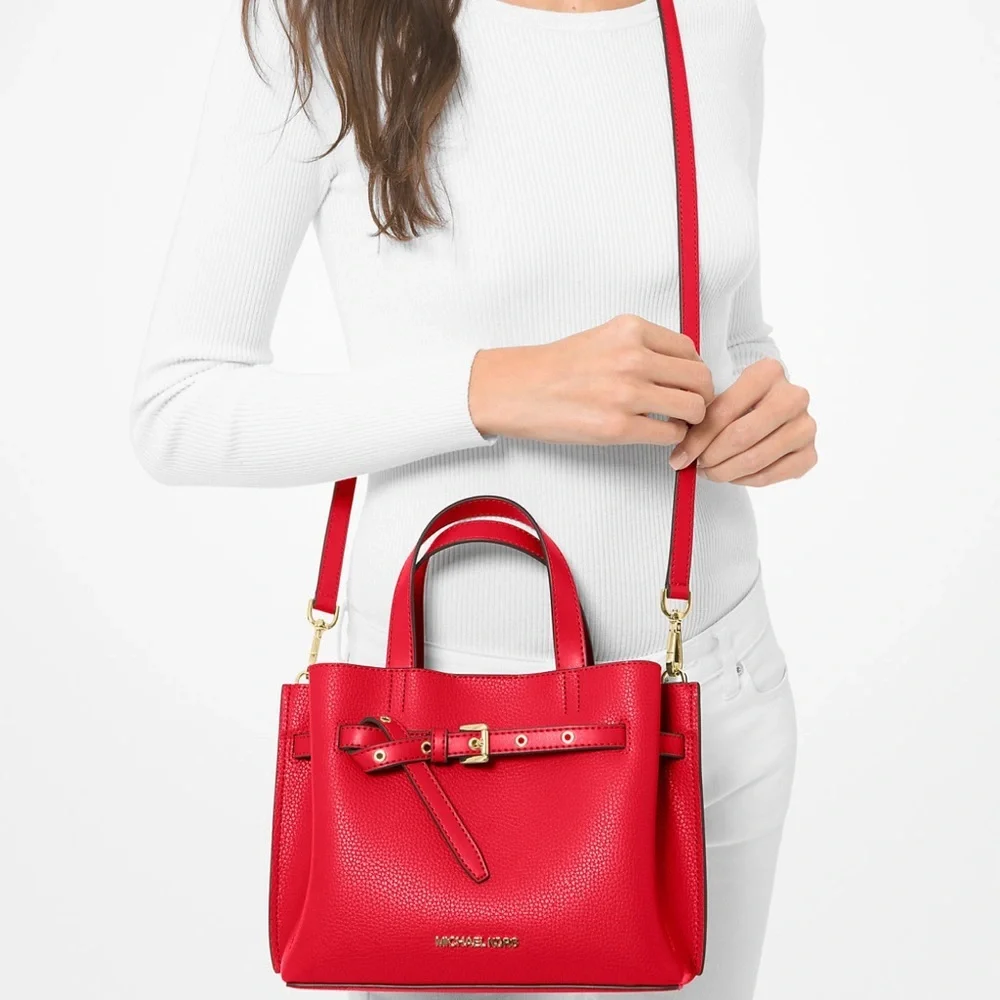 NWT- Michael Kors Red Satchel with Gold Hardware